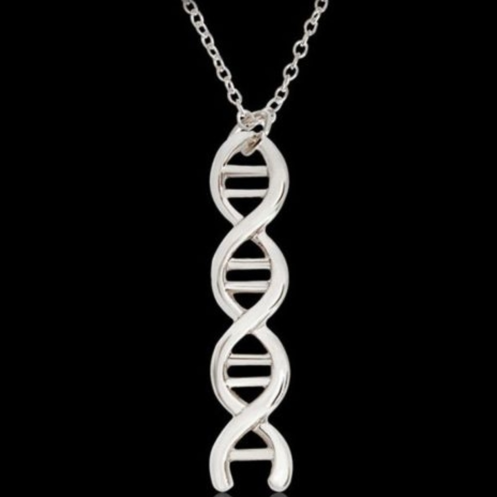 Silver DNA Strand Pendant Necklace/Chain